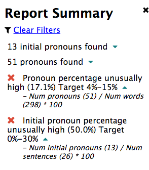 Pronoun Report