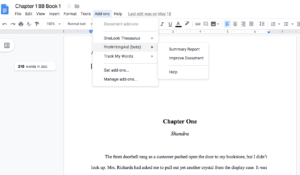ProWriting Aid Add-On Tab