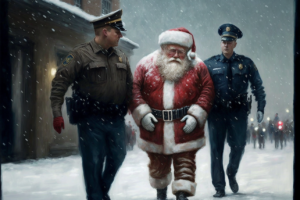Santa caught red-handed